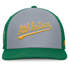 Gray/Green Athletics Nike Pro Performance Snapback Hat