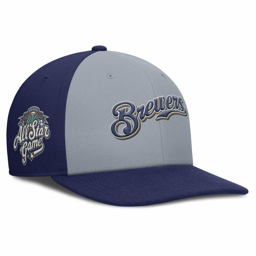 Gray/Navy Milwaukee Brewers Nike Pro Performance Snapback Hat