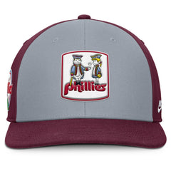 Gray/Burgundy Philadelphia Phillies Nike Pro Performance Snapback Hat