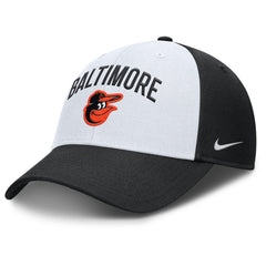 White/Black Baltimore Orioles Nike Club Performance Adjustable Hat