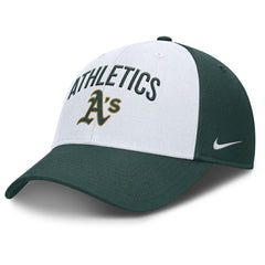 White/Green Athletics Nike Club Performance Adjustable Hat