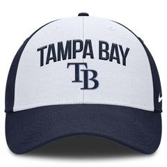 White/Navy Tampa Bay Rays Nike Club Performance Adjustable Hat