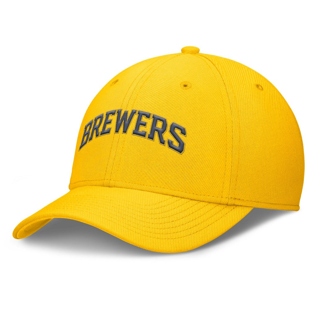 Gold Milwaukee Brewers Nike Rise Performance Flex Hat