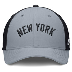 Gray/Navy New York Yankees Nike Rise Swoosh Performance Flex Hat