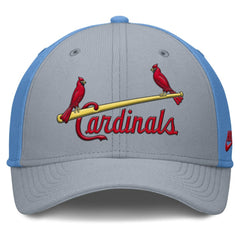 Gray/Light Blue St. Louis Cardinals Nike Rise Swoosh Performance Flex Hat