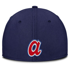 Gray/Navy Atlanta Braves Nike Rise Swoosh Performance Flex Hat