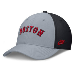 Gray/Navy Boston Red Sox Nike Rise Swoosh Performance Flex Hat