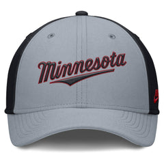 Gray/Navy Minnesota Twins Nike Rise Swoosh Performance Flex Hat
