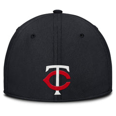 Gray/Navy Minnesota Twins Nike Rise Swoosh Performance Flex Hat