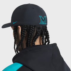 Black Miami Marlins Nike 2025 City Connect Performance Swoosh Flex Hat