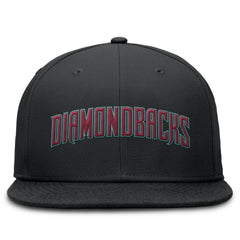 Black Arizona Diamondbacks Nike Wordmark Dri-FIT Round Bill True Fitted Hat