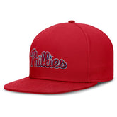 Red Philadelphia Phillies Nike Wordmark Dri-FIT Round Bill True Fitted Hat