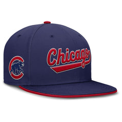 Royal Chicago Cubs Nike Primetime Dri-FIT Round Bill True Fitted Hat