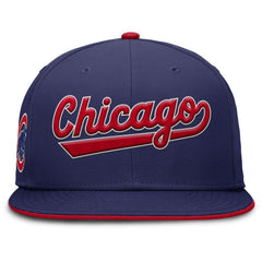 Royal Chicago Cubs Nike Primetime Dri-FIT Round Bill True Fitted Hat