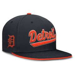 Navy Detroit Tigers Nike Primetime Dri-FIT Round Bill True Fitted Hat