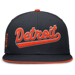 Navy Detroit Tigers Nike Primetime Dri-FIT Round Bill True Fitted Hat