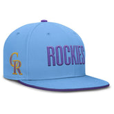 Light Blue Colorado Rockies Nike 2025 City Connect True Performance Fitted Hat