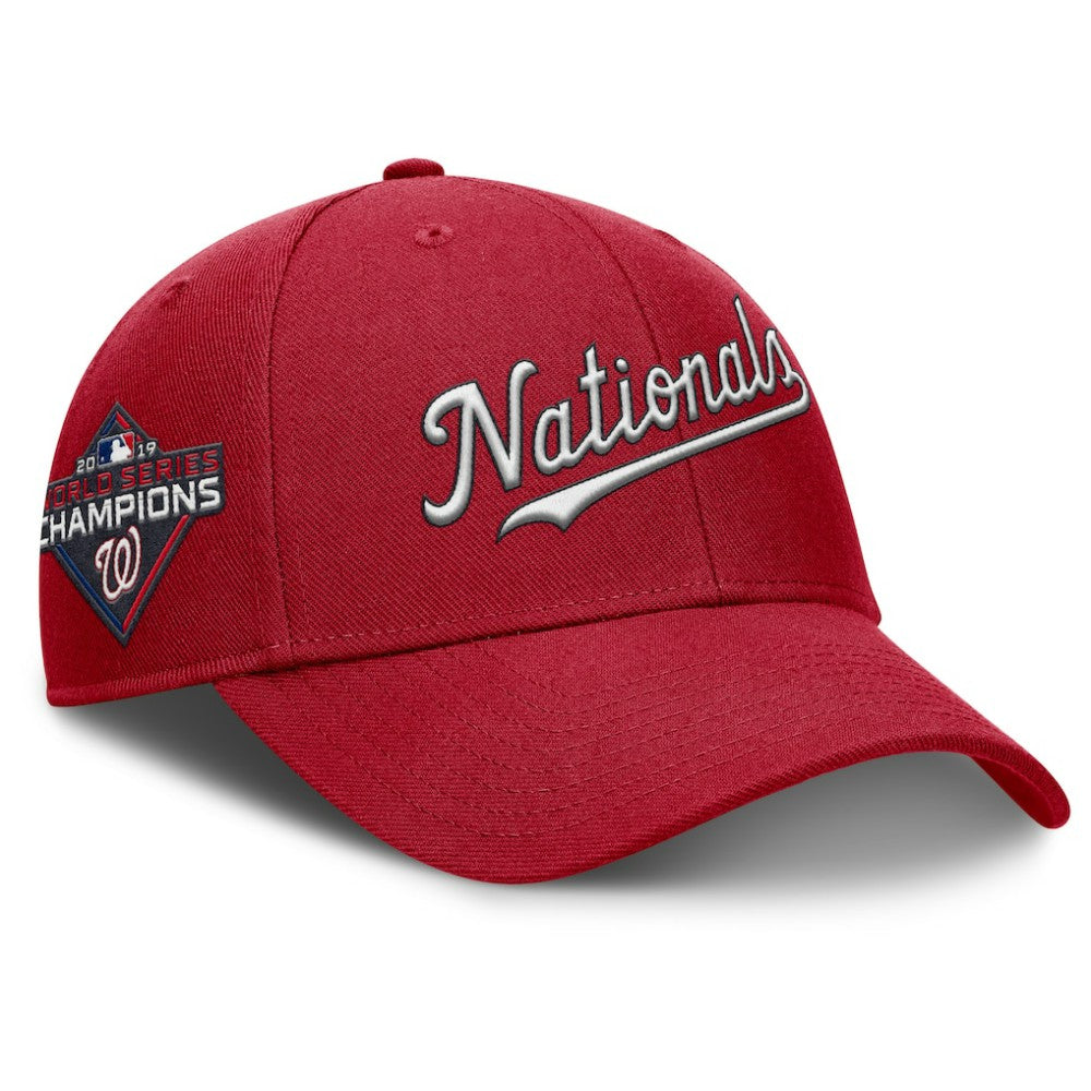 Red Washington Nationals Nike Rise Gaberdine Adjustable Hat