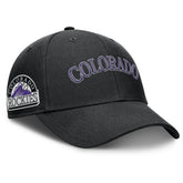Black Colorado Rockies Nike Rise Gaberdine Adjustable Hat