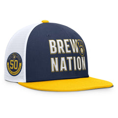Navy Milwaukee Brewers Nike Pro Trucker Snapback Hat
