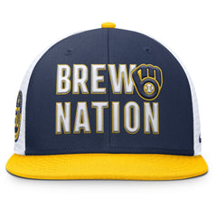 Navy Milwaukee Brewers Nike Pro Trucker Snapback Hat