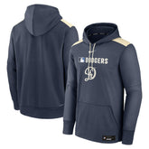Navy Los Angeles Dodgers Nike Authentic Collection City Connect Therma Pullover Hoodie
