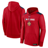 Red St. Louis Cardinals Nike Authentic Collection City Connect Therma Pullover Hoodie
