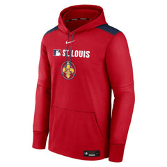 Red St. Louis Cardinals Nike Authentic Collection City Connect Therma Pullover Hoodie