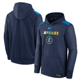 Navy Philadelphia Phillies Nike Authentic Collection City Connect Therma Pullover Hoodie