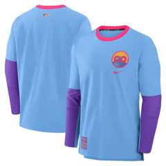 Light Blue Colorado Rockies Nike 2025 City Connect Authentic Collection Player Dri-FIT Lightweight Pullover