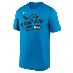 Blue Philadelphia Phillies Nike City Connect Team Phrase Script Legend Performance T-Shirt