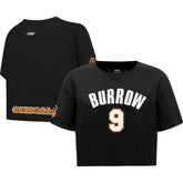 Joe Burrow Pro Standard Women's Player Name & Number Cropped Boxy T-Shirt - Cincinnati Bengals T-shirts
