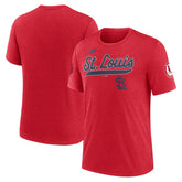Heather Red St. Louis Cardinals Nike Cooperstown Collection Eras Tri-Blend T-Shirt