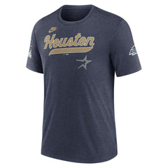 Heather Navy Houston Astros Nike Cooperstown Collection Eras Tri-Blend T-Shirt