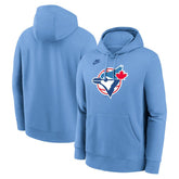 Powder Blue Toronto Blue Jays Nike Cooperstown Collection Logo Club Hoodie