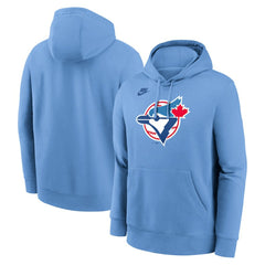 Powder Blue Toronto Blue Jays Nike Cooperstown Collection Logo Club Hoodie