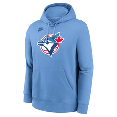 Powder Blue Toronto Blue Jays Nike Cooperstown Collection Logo Club Hoodie