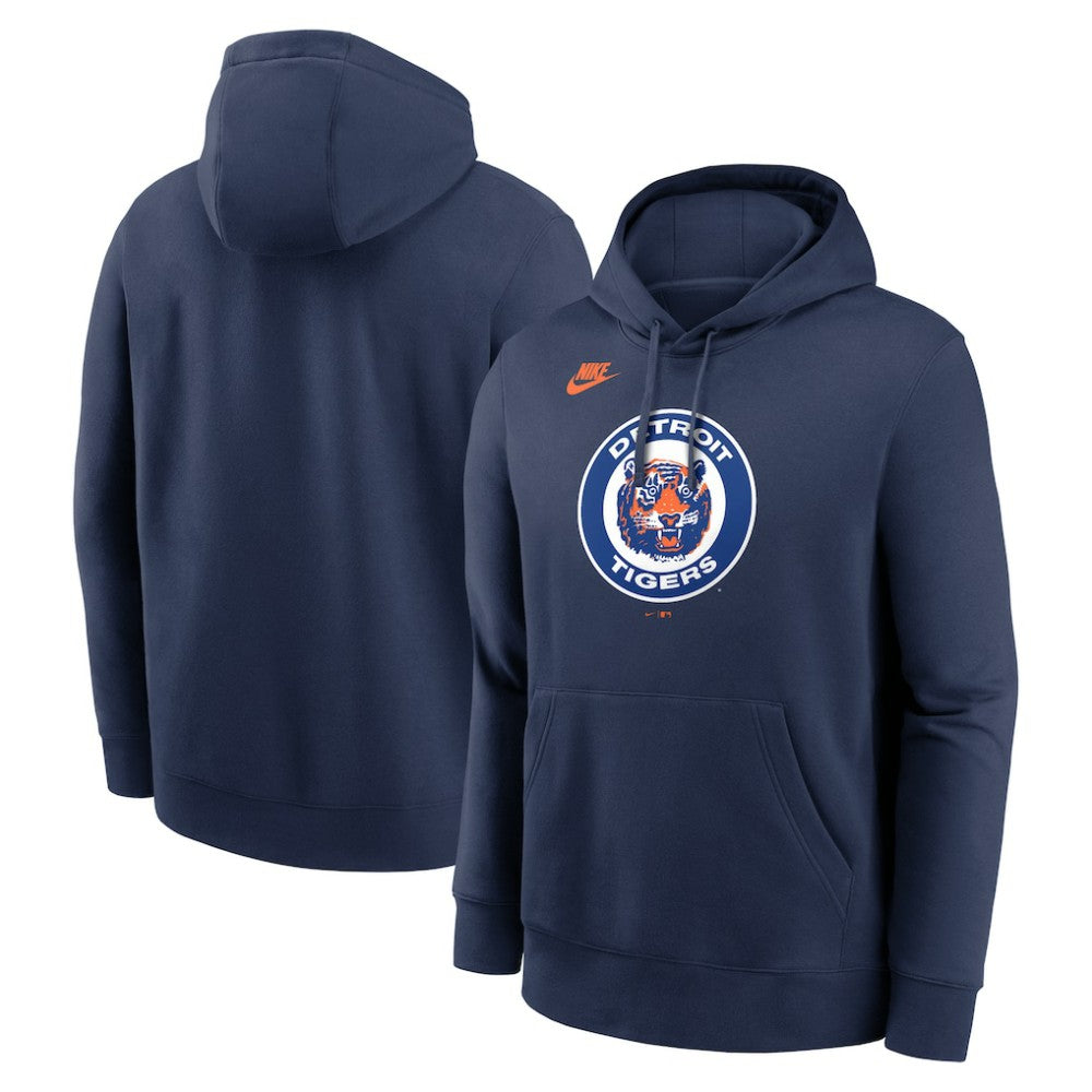 Navy Detroit Tigers Nike Cooperstown Collection Logo Club Hoodie