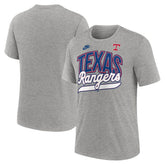 Heather Gray Texas Rangers Nike Cooperstown Collection Retro Tri-Blend T-Shirt