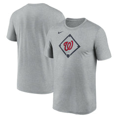 Heather Gray Washington Nationals Nike Icon Legend Dri-FIT T-Shirt