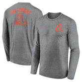 Heather Charcoal Baltimore Orioles Nike 2-Hit Legend Dri-FIT Long Sleeve T-Shirt