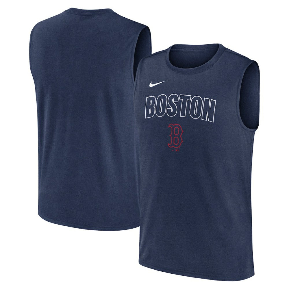 Navy Boston Red Sox Nike Knockout Dri-FIT Muscle Tank Top