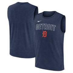 Navy Detroit Tigers Nike Knockout Dri-FIT Muscle Tank Top