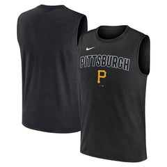 Black Pittsburgh Pirates Nike Knockout Dri-FIT Muscle Tank Top