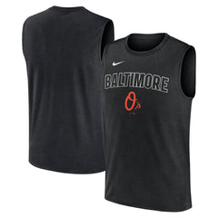Black Baltimore Orioles Nike Knockout Dri-FIT Muscle Tank Top