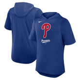 Royal Philadelphia Phillies Nike Tri-Blend Hoodie T-Shirt