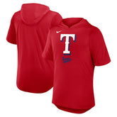 Red Texas Rangers Nike Tri-Blend Hoodie T-Shirt