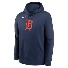 Navy Detroit Tigers Nike Logo Club Fleece Hoodie