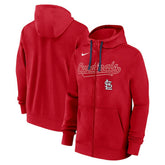 Red St. Louis Cardinals Nike Knockout Script Full-Zip Hoodie