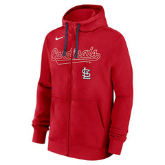 Red St. Louis Cardinals Nike Knockout Script Full-Zip Hoodie